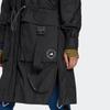 adidas Женская куртка с капюшоном и логотипом бренда, однотонная, черная, HG6900