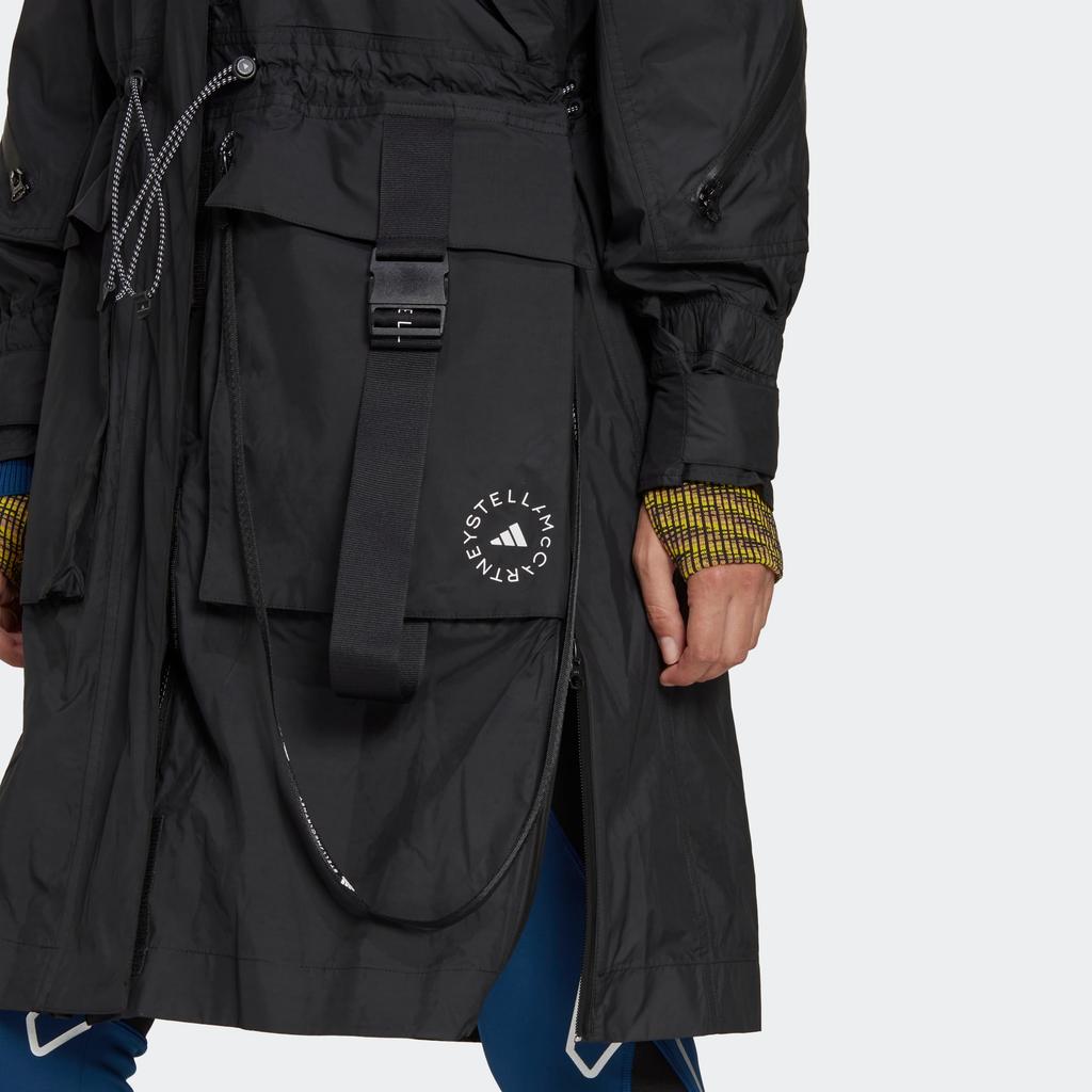 adidas Женская куртка с капюшоном и логотипом бренда, однотонная, черная, HG6900