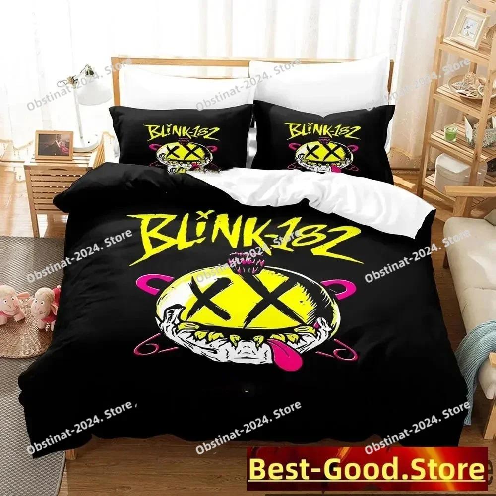 3D Модный постельный комплект Blink-182 ЛОГОТИП ГРУППЫ Печатный одинарный одеяло стеганое пододеяльник наволочка 3 предмета Комплекты Детский Взрослый Размер