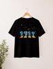 Whimsical Blue Alien T Shirt Trendy Graphic Tee Aesthetic Outer Space Apparel Cute Extraterrestrial Adult Festival Clothing