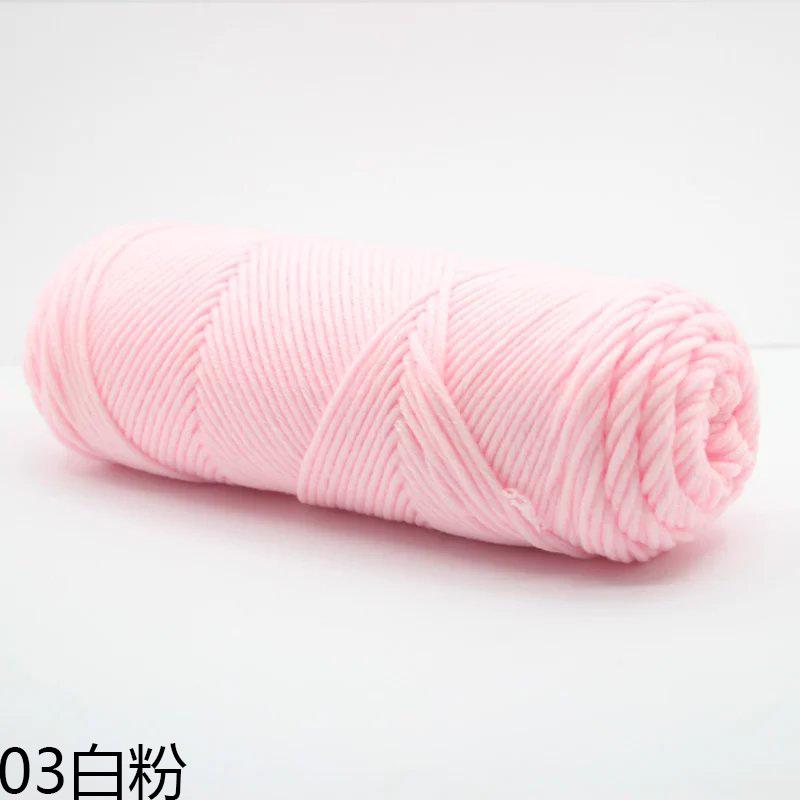 100 г/Клубок Молочная Хлопковая Шерсть Ручное Вязание Шарф Перчатки Шапка Толстая Пряжа Многоцветный Узор Натуральный Материал Мягкий Материал