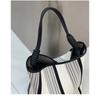 Tote Bag Large Capacity Shoulder Niche Design Bucket Bag Tote Bag Stripe Women Clash Colour Tote Underarm Commuter Bag