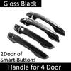For Citroen C4 Cactus 2014 2015 2016 2017 2018    2022 Gloss Black Outer Door Handle Cover Stickers Car