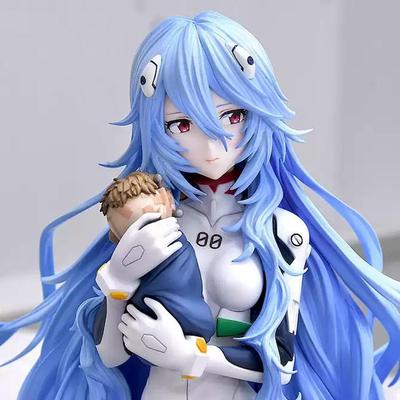 Евангелион ЕВА Новое Театральное Издание Длинноволосая Стоящая на коленях Рей Аянами Фигурка Сидящая Красивая Девушка Аниме Модель Дисплей