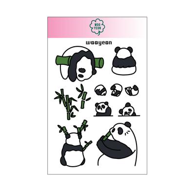 Наклейка-татуировка панда Wooyeon dry fubao, сертификат безопасности KC, 1 комплект, A