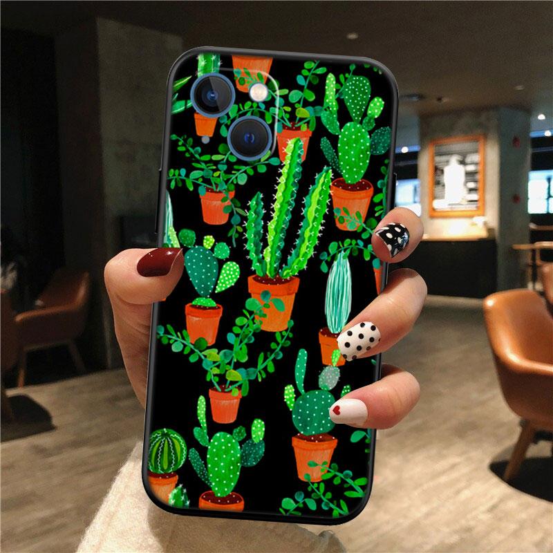 IK74 Watercolour Cacti New High-End Shell Phone Case for Redmi Note 13 14 Pro+ Plus A3 A3X 13X 13C 13R 14S 14C 14R