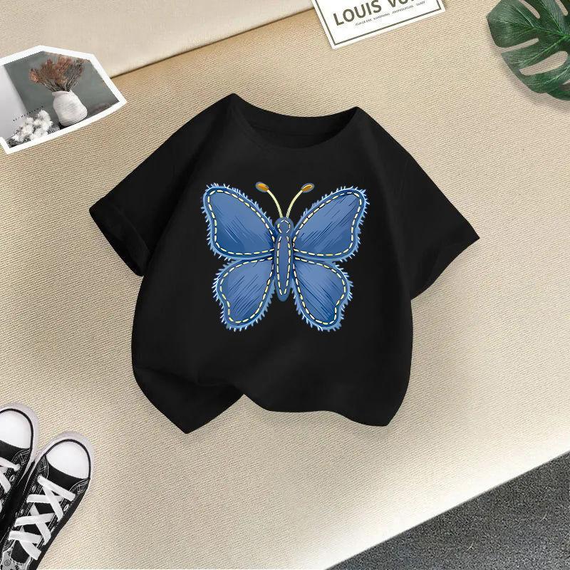 Children's Casual Short-sleeved T-shirt - Summer Girls' Loose Bowknot T-shirt
