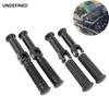 Motorcycle Black Foot Pegs CNC Rear Footrest Support Brackets for Harley Softail Fat Boy Breakout Street Bob Sport Glide 2018-20