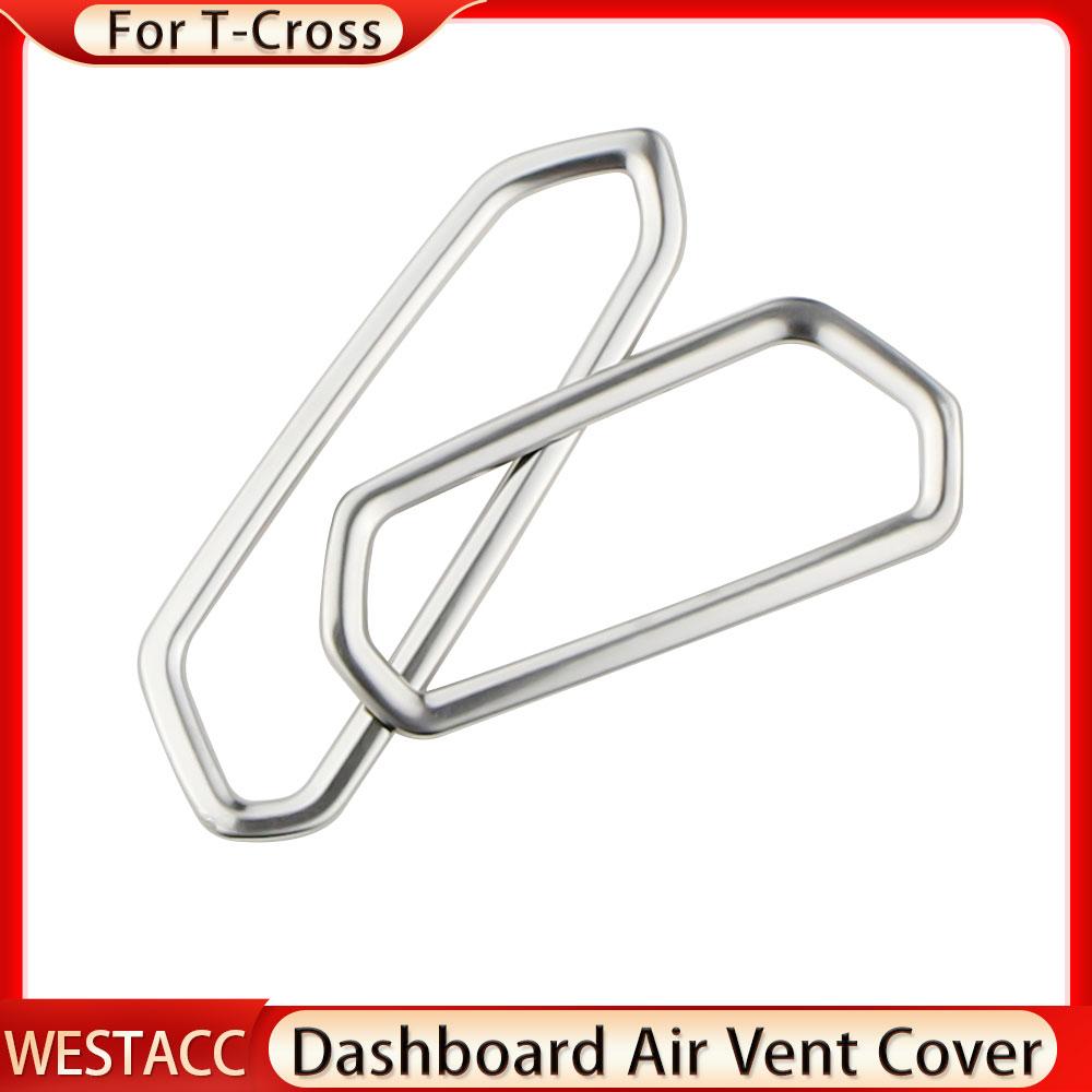 Автомобильная рамка для вентиляционного отверстия, наклейка, накладка для Volkswagen VW T-cross Tcross 2018 2022 2023 LHD
