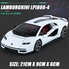 Масштаб 1/24 Lambo LPI800-4, литая под давлением модель автомобиля из сплава, игрушки, откатной автомобиль со звуком и светом для детей, коллекция подарков для взрослых