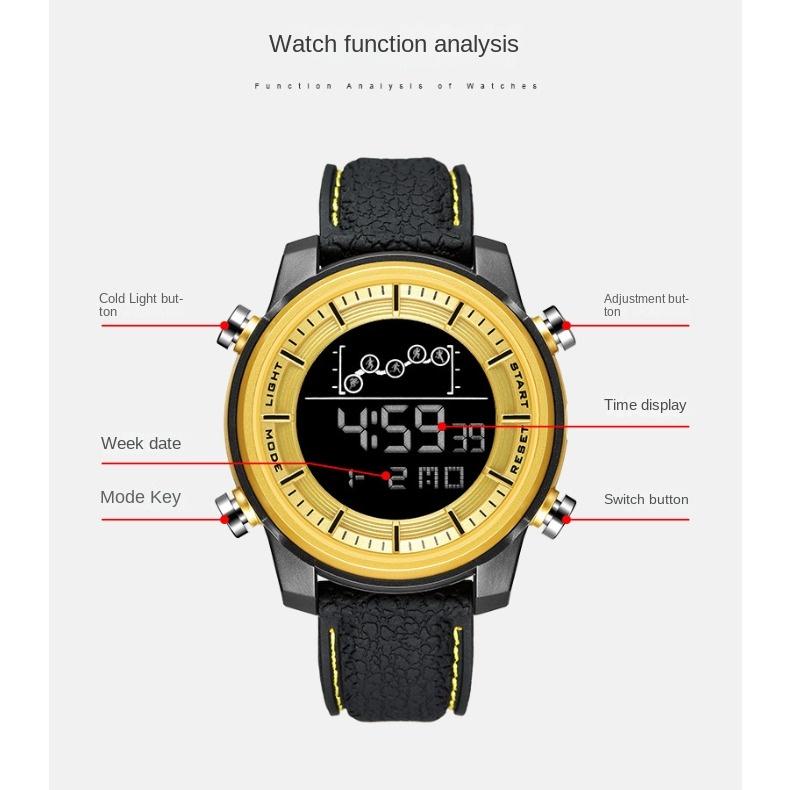 SMAEL Спортивные часы на открытом воздухе Мужские и женские многофункциональные творческие индивидуальные часы для молодых студентов