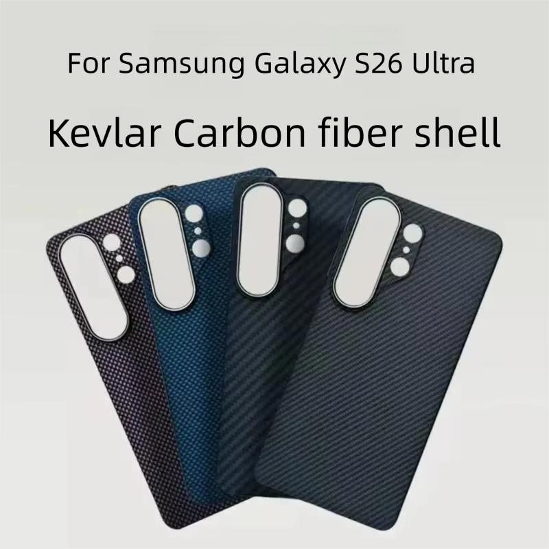 Магнитный чехол из Кевлара для Samsung Galaxy S26 Ultra Тонкий ударопрочный защитный чехол из арамидного волокна Magsafe Беспроводная зарядка