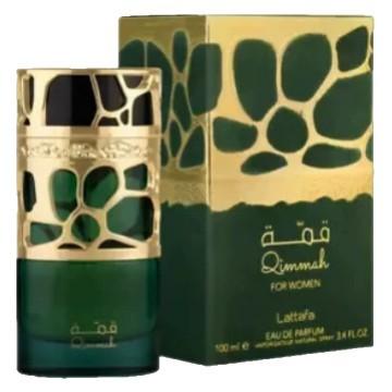 Lattafa Qimmah Perfume for Women, Long Lasting Fragrance, Dubai Arabian Import, Middle East Best Seller, New Floral Scent, 50ml less
