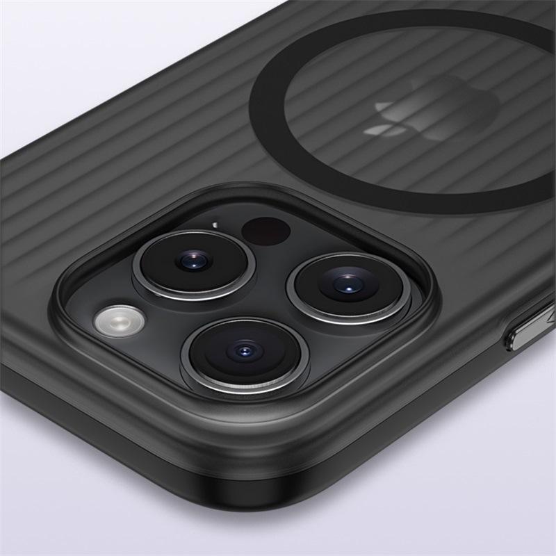 Corrugated Heat Dissipation for Apple 15promax Magnetic Phone Case with Matte Texture for IPhone 16 Premium Hard Case