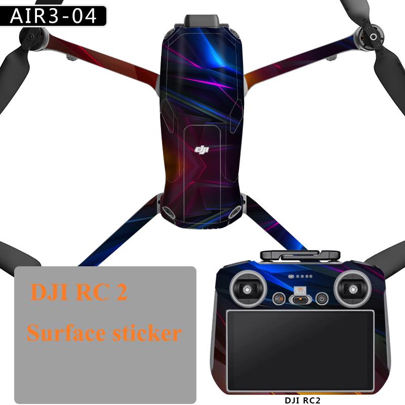 Красочные наклейки для DJI Air 3 Drone Защитная пленка ПВХ Наклейки Поверхностное покрытие кожи для DJI RC 2/RC N2 Аксессуары