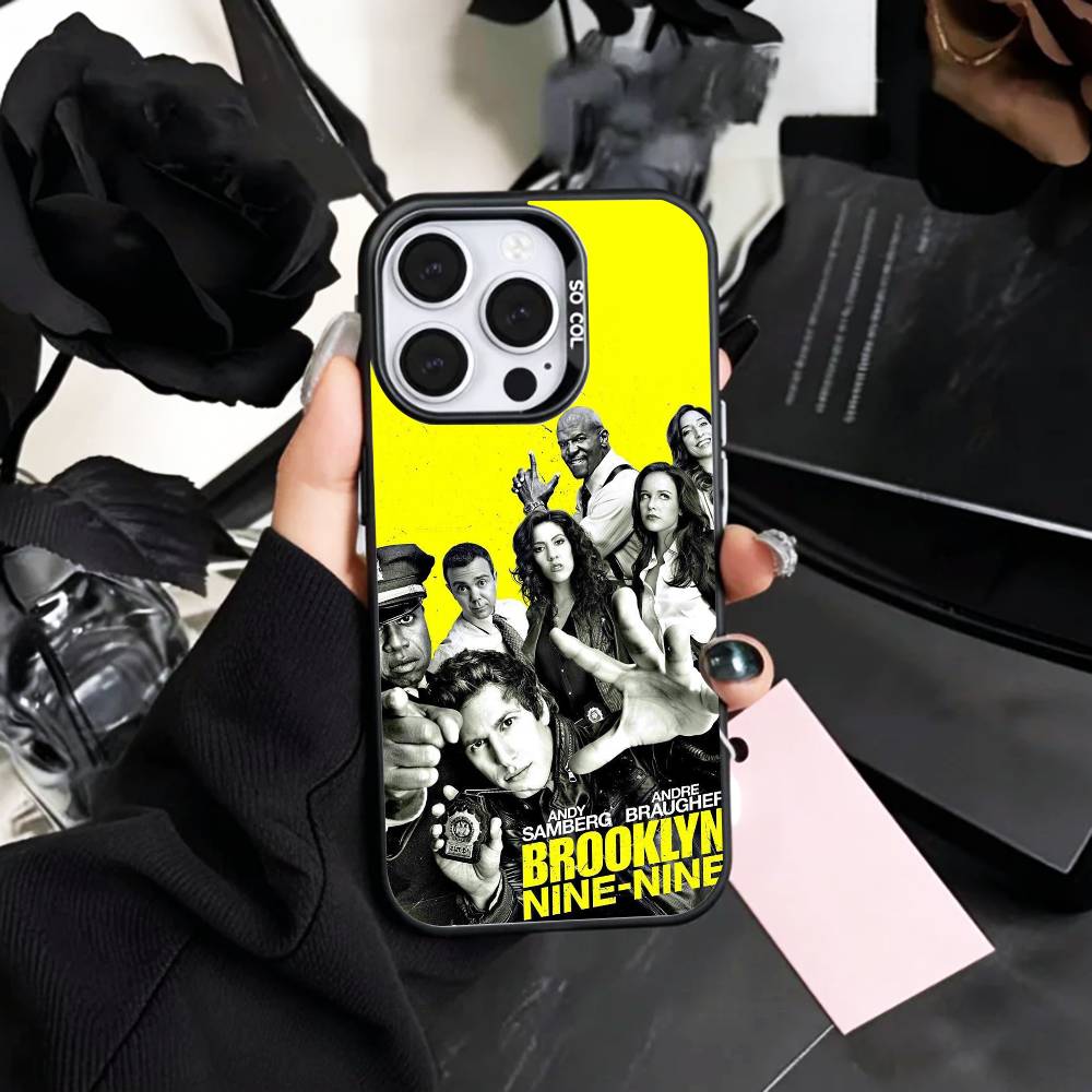 TV B-Brooklyn N-Nine 99 Phone Case For iPhone17,16,15,14,13,12,11 Plus,Pro Max Colored Silver Plated Inside Cover