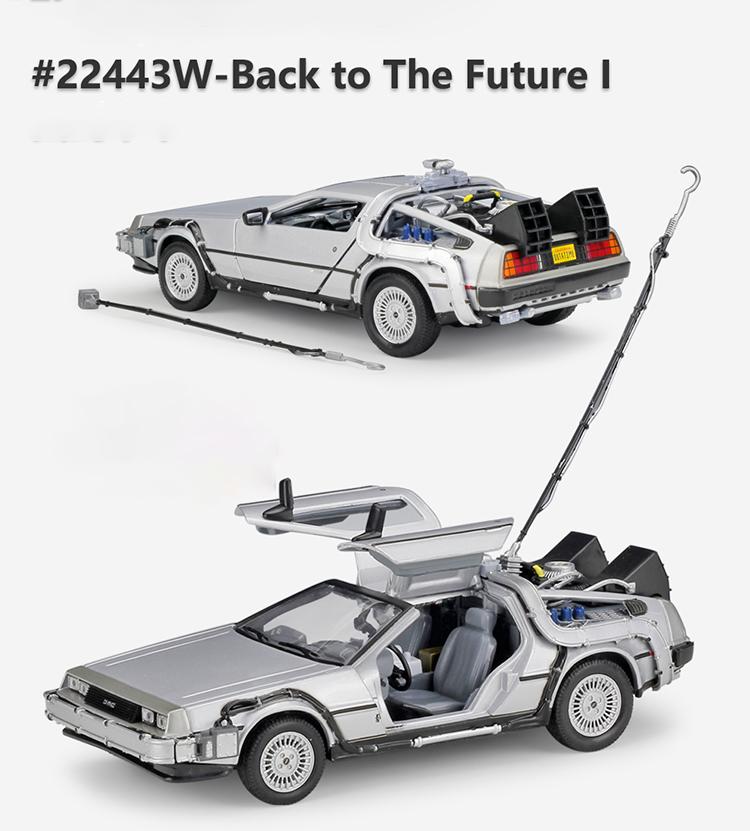 ВЕЛЛИ 1:24 литая под давлением модель автомобиля из сплава DMC-12 Delorean «Назад в будущее», машина времени, металлическая игрушечная машинка для детей, коллекция игрушек в подарок