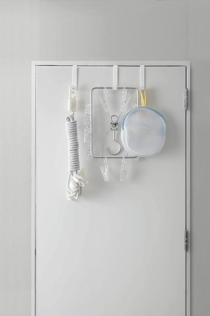 Набор из 5 дверных вешалок Yamazaki Jitsugyo белого цвета. W1.5XD7XH9см Умный дверной крючок 4890