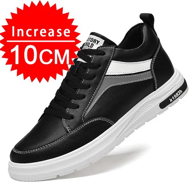 New Men's Height-increasing Sports Shoes with an Inner Height of 8 Cm, Casual Shoes for Men, Genuine Leather Elevator Shoes