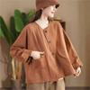 Woman Autumn Niche Vintage Fashion Loose Single Breasted Coat Solid Color Casual Long Sleeves Coat