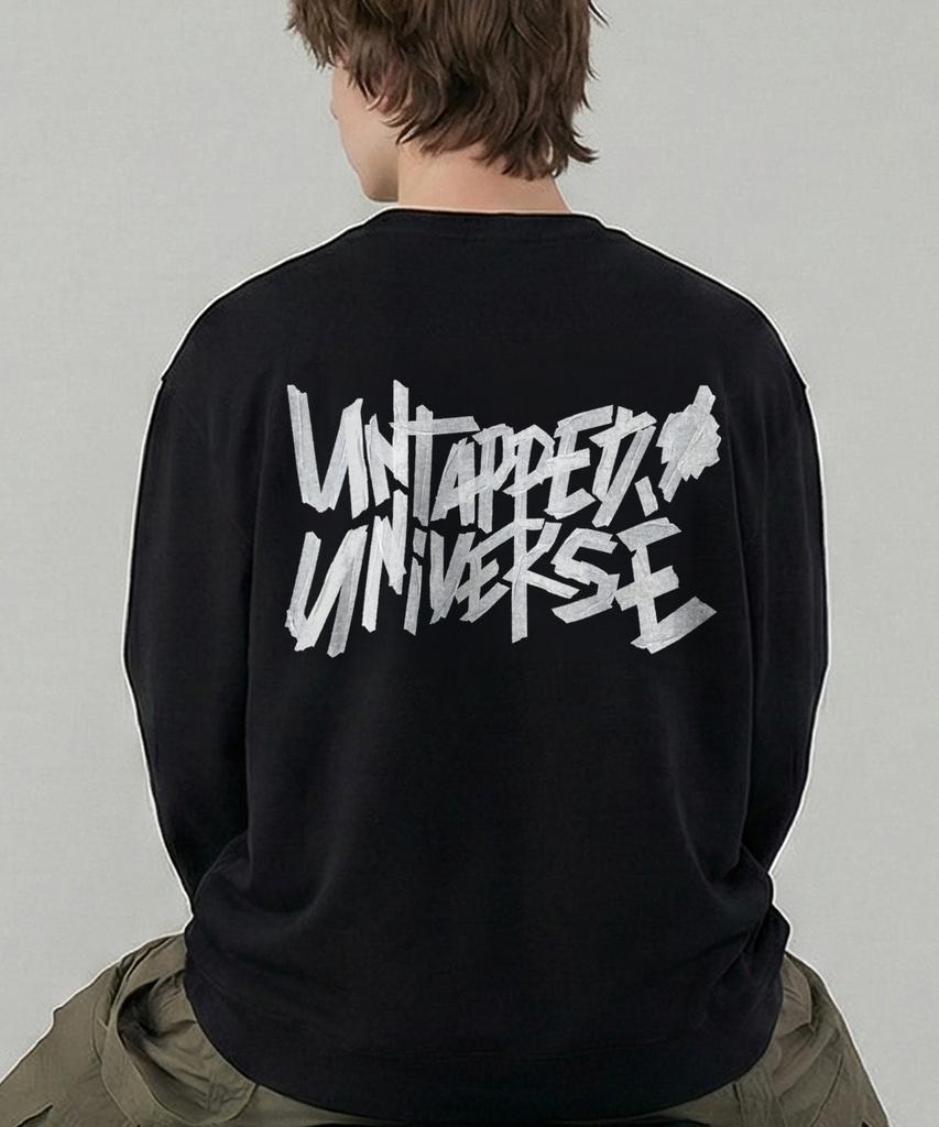 UNTAPPED STUDIO Универсальная длинная футболка оверсайз с тейпированием