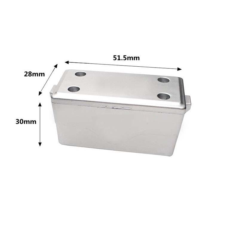 Реалистичный серебристый декоративный ящик для инструментов из твердого пластика для 1/10 RC краулеров, комплект из 2 штук