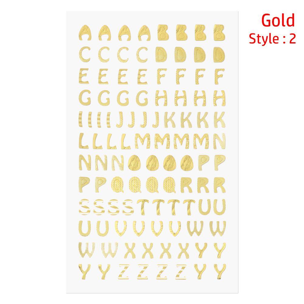 Decor Scrapbook Bronzing Pattern Planner Number sticker Letter Self Adhesive Twinkle stickers