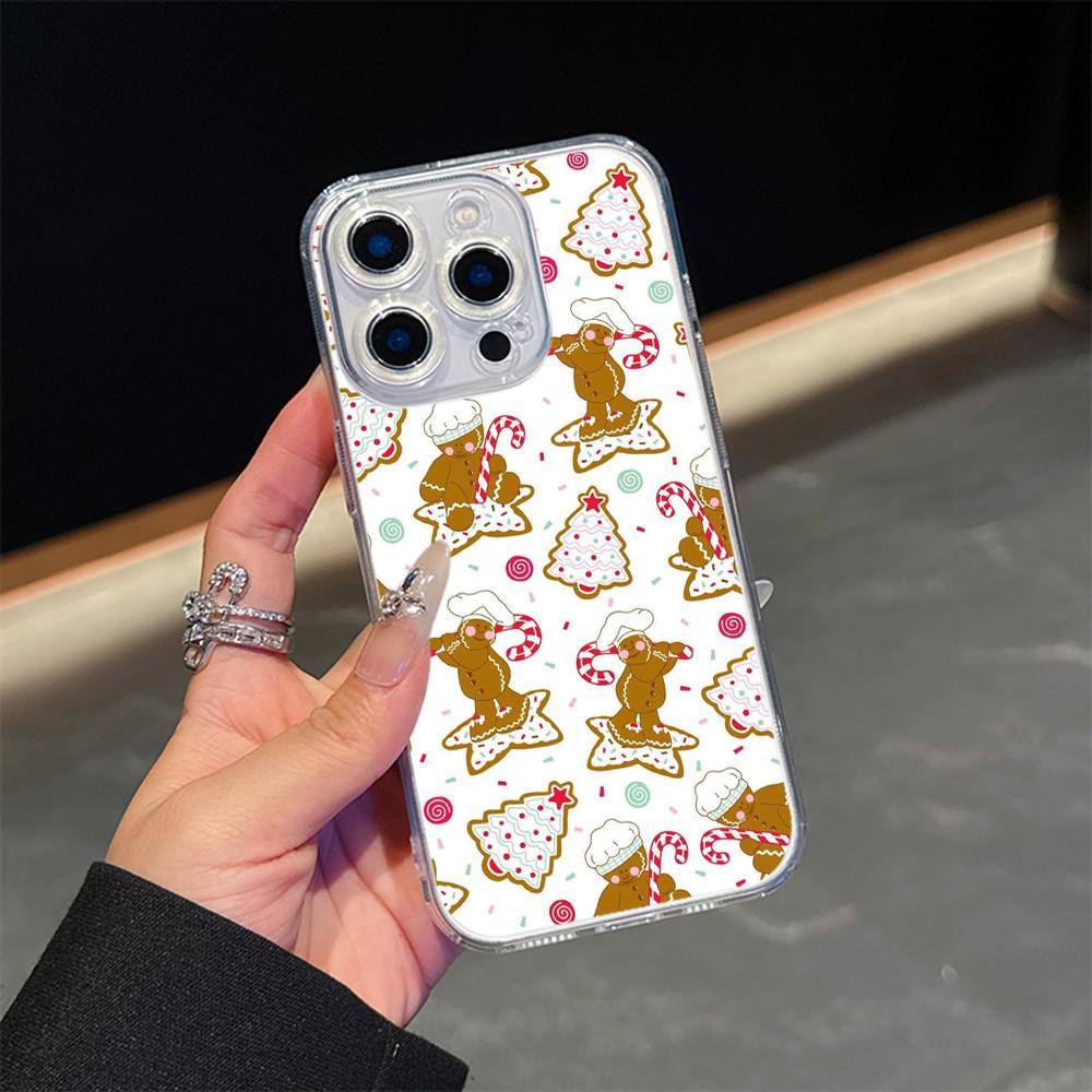 Ae106 Happy New Year art Merry Christmas Magsafe Transparent Cases для Samsung S23 S24 Ultra S21 iPhone 16 Pro Max Magnetic Wireless Charge Back Cover