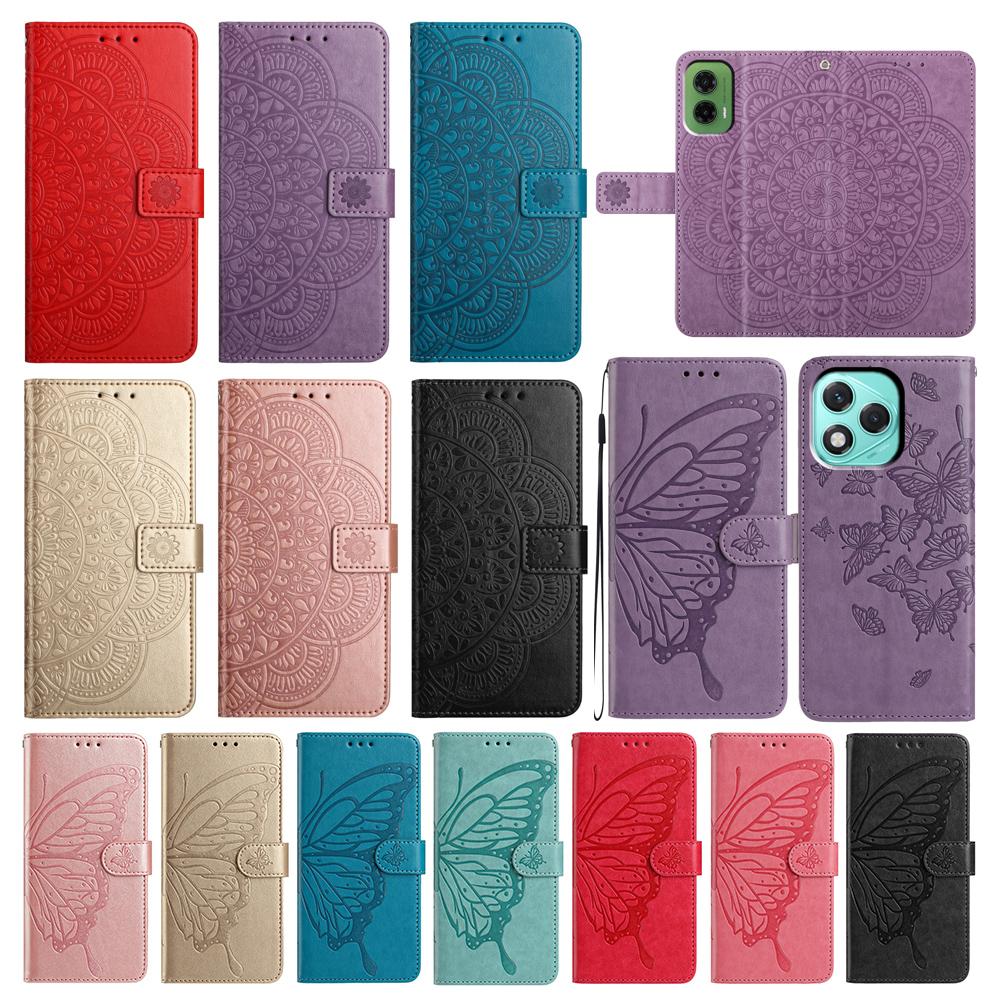 Butterfly Flower Leather Phone Wallet Case Book For OnePlus 15 13 15R Turbo 6 Ace 6T Nord CE 5 4 3 Lite N200 N20 N30 SE Cover