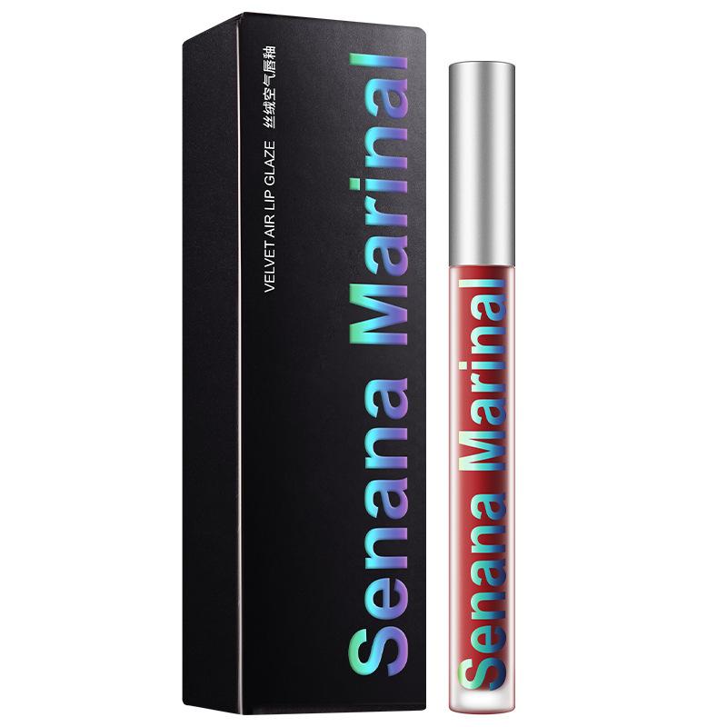 SENANA Матовая матовая бархатная воздушная глазурь для губ Водонепроницаемая помада для макияжа губ