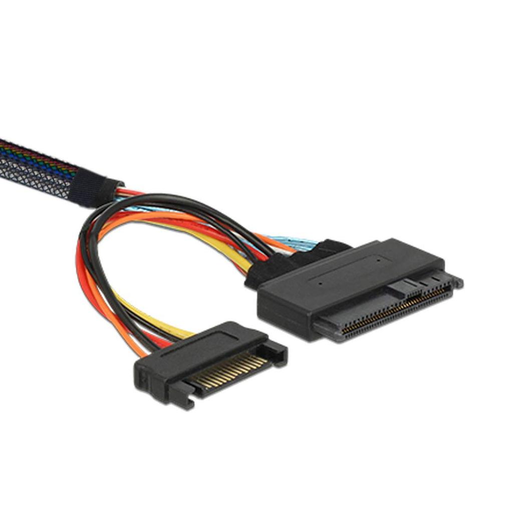 Кабель Cablecc U2 to Slimline 4i NVME PCIe SSD для материнской платы SSD 750 p3600 p3700 50 см U.2 SFF-8639 SFF-8654 M.2