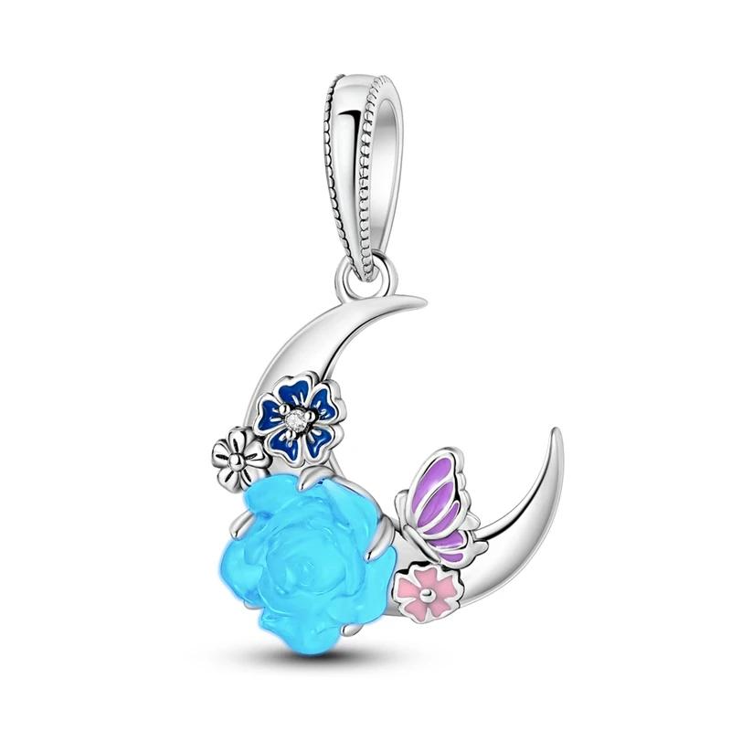 New Collection Copper Sisters Bear Flower Charms Bead Fit Original Bracelet Jewelry For Woman Diy Gift