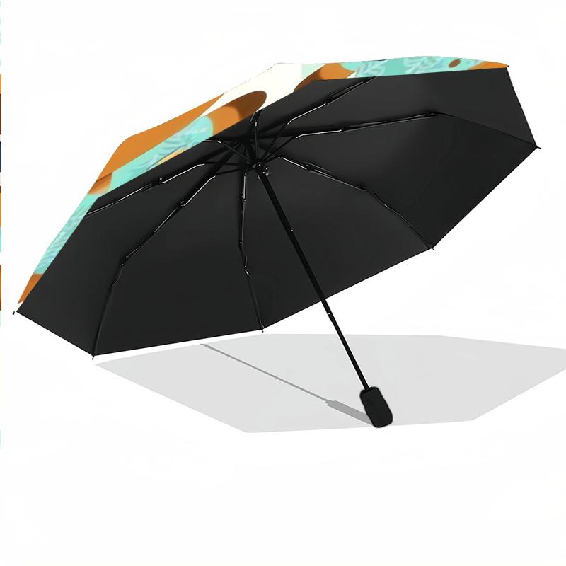 Animal Crossing Windproof Auto 8 Rib Folding Umbrella Portable Outdoor Parasol