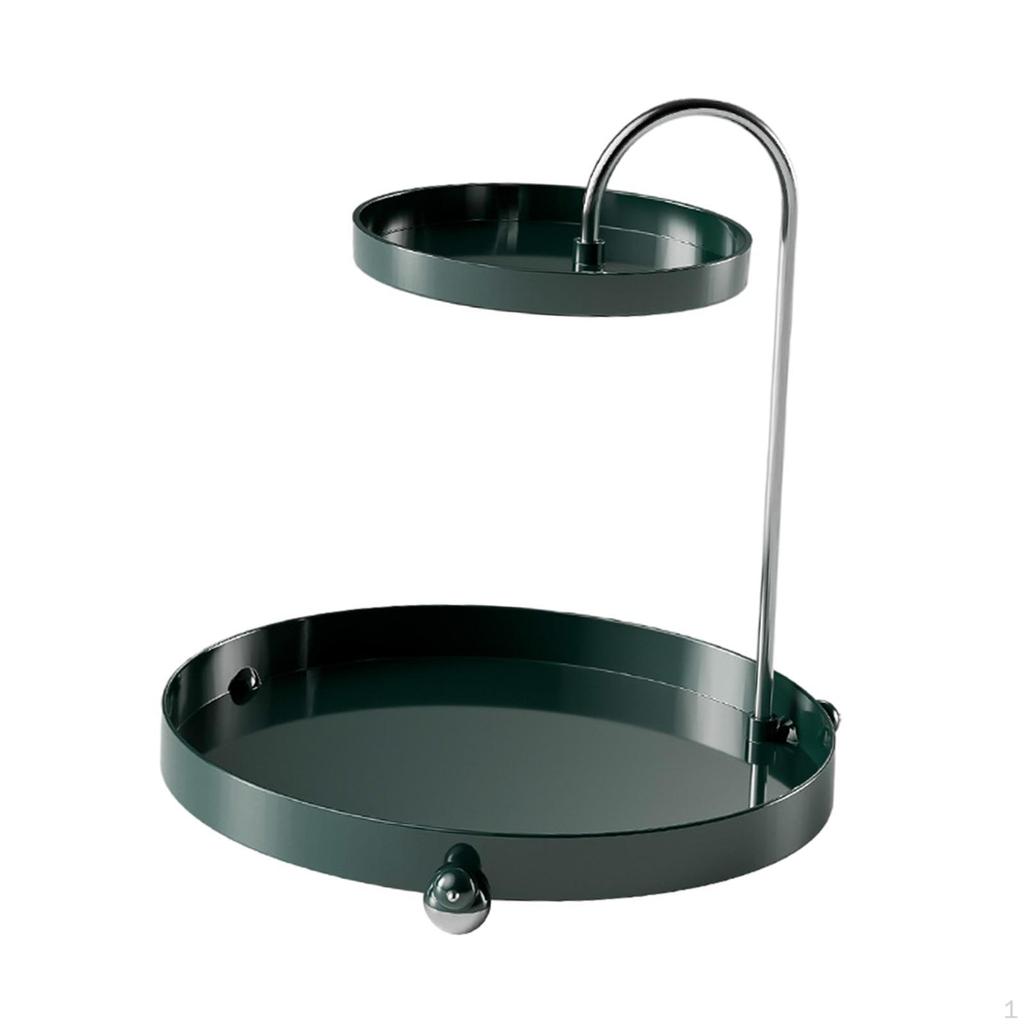 Двухуровневая полка для хранения, вращающийся лоток для парфюмерной помады, кухонный органайзер для душа,