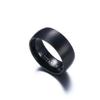 Mens Black Titanium Ring Stylish European American Fashion Jewelry for Men Trendy Accessories