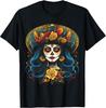 НОВИНКА ОГРАНИЧЕННАЯ! De Los Muertos La Catrina День Мертвых Сахарная Футболка - СДЕЛАНО В США