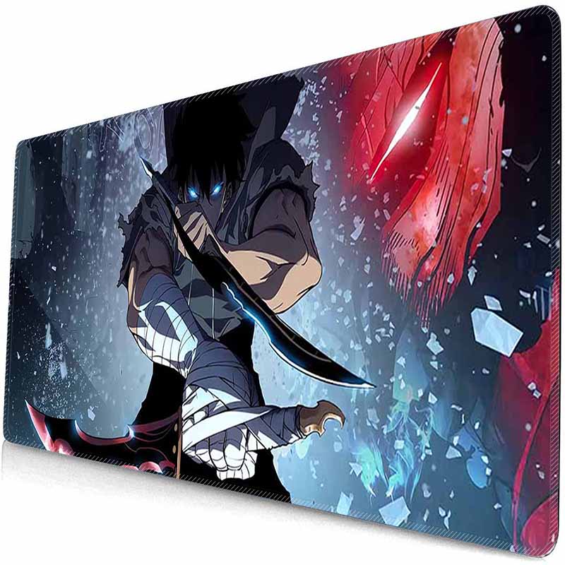Игровой большой коврик для мыши S_Solo Levelings Резиновый коврик для мыши Аниме Игровой коврик для мыши Игровой HD-печать Подставка для клавиатуры Нескользящий коврик для стола