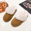 New Winter Women Slippers Indoor Soft House Shoes Fashion Brand Fluffy Suede Cotton Shoes Outdoor Antiskid Flat Women's Slippers
