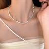 Elegant Silver Pearl Necklace - High-End, Cold Style Clavicle Chain