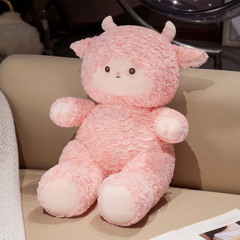 Cute Lamb Throw Pillow Plush Toy Doll Lamb Doll Children Soothing Doll Girl Birthday Gift