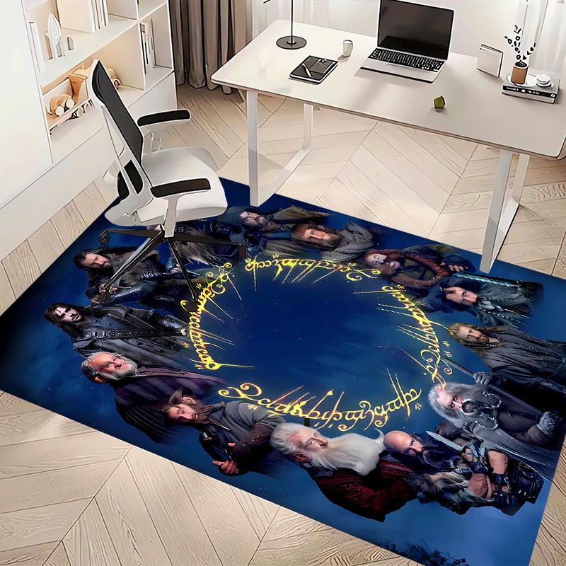 The Lord of the Rings Printed Absorbent Washable Carpet, Non-Slip Bathroom Mats, Kitchen Rugs, Yoga Mat,Living Room Entrance, Camping Picnic Rugs