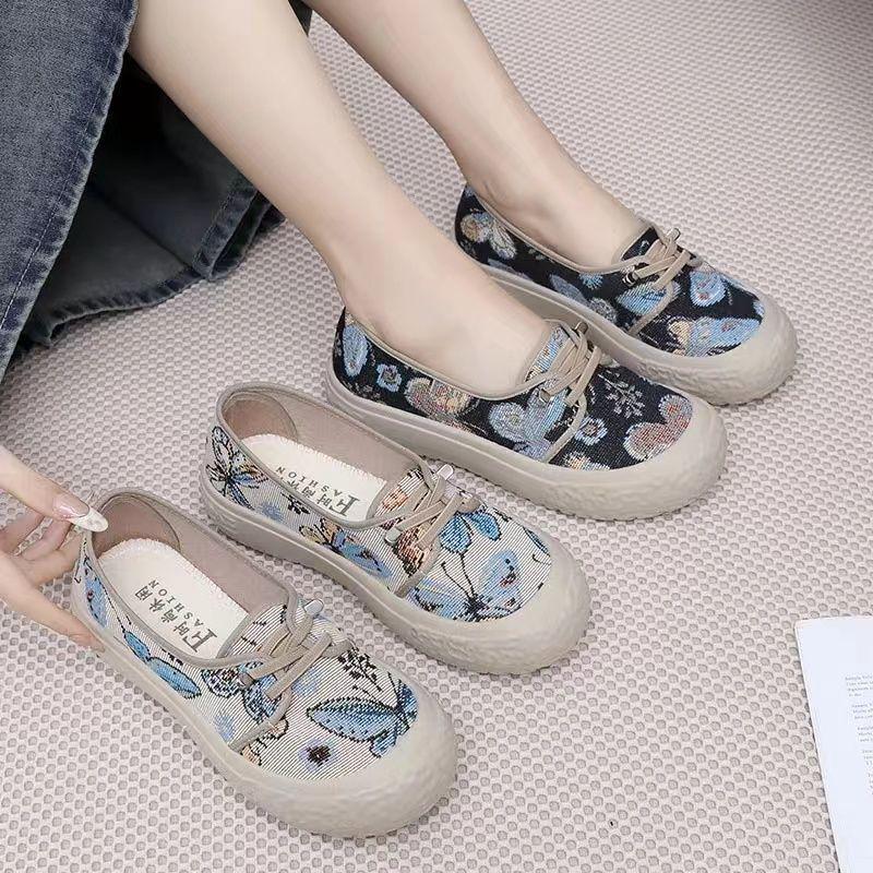 Женская уличная нескользящая амортизирующая спортивная обувь - Повседневные кроссовки для бадминтона на мягкой подошве в стиле старого Пекина