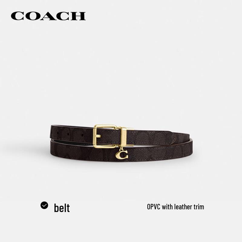 Женский ремень Coach с пряжкой-пином с C-сигнатурой