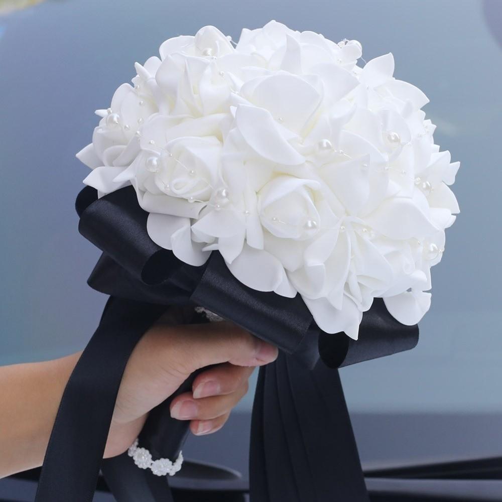 Silk Flowers Artificial Hand Bouquet Romantic Bridesmaid Bouquet Wedding Accessories