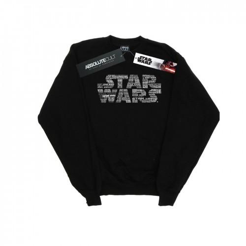 Star Wars Mens Repeat Text Logo Sweatshirt