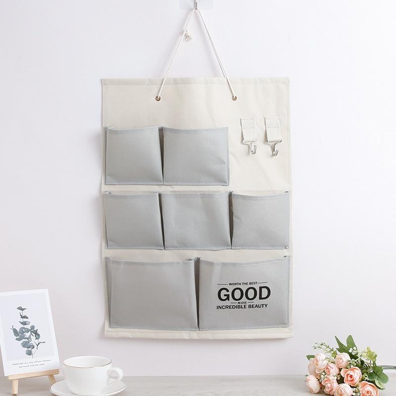 Простая подвесная сумка, маленькая свежая сумка для хранения в общежитии, семейная спальня, ванная комната, кухня, дверная подвесная сумка, сумка для хранения
