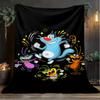 1PC Oggy Blanket Flannel Throw for Sofa, Indoor, Camping, Living Room, Office, Chair, And Bed Soft Birthday Christmas Gift