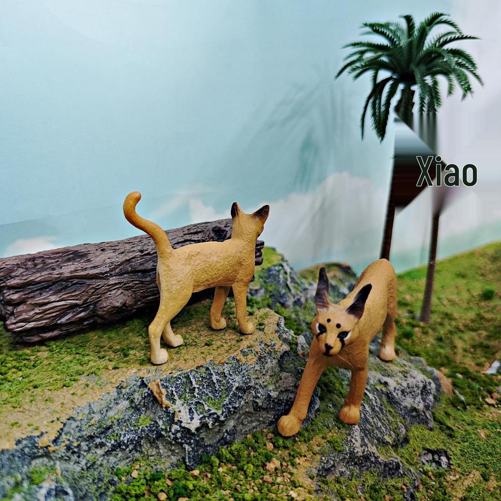 Cross-Border Children's Wild Animal Cognitive Toy - Cheetah & Abyssinian Cat Models