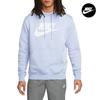 Nike [nike] Club Big Logo Pullover Men woMen Raised Hoodie Marine White Bv2973 548