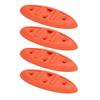 4 Sets 5in Folding Cleat 3 Holes Marine Grade Nylon Oxidation Resistant Flip Up Dock Cleat for Boat Ship Yacht Without
